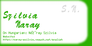 szilvia naray business card